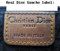 authentic dior gaucho bag label ad code|dior booklet authentication.